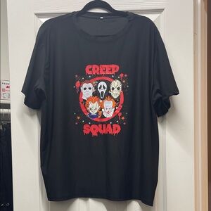 Creep Squad Black Graphic Horror Tee